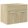 Mueble de baño con lavabo integrado roble Sonoma de , Muebles de baño - Ref: Foro24-3324983, Precio: 150,58 €, Descuento: %