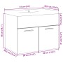 Mueble de baño con lavabo integrado roble Sonoma de , Muebles de baño - Ref: Foro24-3324983, Precio: 150,58 €, Descuento: %
