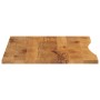 Tablero escritorio con curva madera mango rugosa 100x80x2,5 cm de , Tableros para mesas - Ref: Foro24-370220, Precio: 94,66 €...