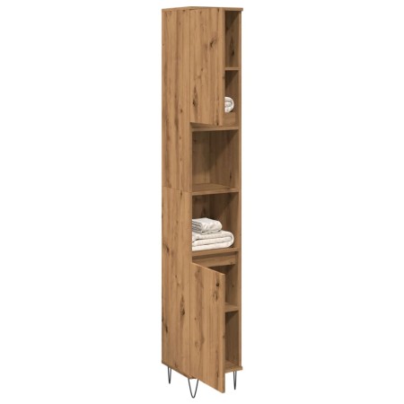 Armario de baño madera contrachapada roble artisan 30x30x190 cm de , Muebles de baño - Ref: Foro24-857200, Precio: 104,53 €, ...