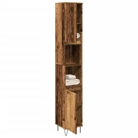 Armario de baño madera de ingeniería envejecida 30x30x190 cm de , Muebles de baño - Ref: Foro24-857199, Precio: 86,01 €, Desc...