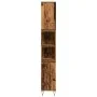Armario de baño madera de ingeniería envejecida 30x30x190 cm de , Muebles de baño - Ref: Foro24-857199, Precio: 86,01 €, Desc...