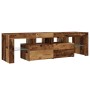 Mueble TV luces LED madera ingeniería envejecida 140x36,5x40 cm de , Muebles TV - Ref: Foro24-856303, Precio: 122,22 €, Descu...
