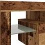 TV stand with LED lights, aged engineered wood, 140x36.5x40 cm by , TV Furniture - Ref: Foro24-856303, Price: 120,43 €, Disco...