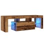 Mueble TV luces LED madera ingeniería envejecida 120x36,5x40 cm de , Muebles TV - Ref: Foro24-856301, Precio: 92,89 €, Descue...