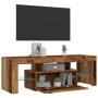 Mueble TV luces LED madera ingeniería envejecida 120x36,5x40 cm de , Muebles TV - Ref: Foro24-856301, Precio: 92,89 €, Descue...