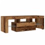 Mueble TV luces LED madera ingeniería envejecida 120x36,5x40 cm de , Muebles TV - Ref: Foro24-856301, Precio: 92,89 €, Descue...