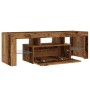 Mueble TV luces LED madera ingeniería envejecida 120x36,5x40 cm de , Muebles TV - Ref: Foro24-856301, Precio: 92,89 €, Descue...