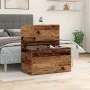 Baúl de almacenamiento madera ingeniería envejecida 84x42x46 cm de , Baúles para juguetes - Ref: Foro24-856568, Precio: 82,64...