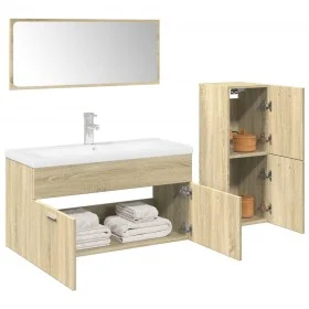 3-teiliges Badezimmermöbelset aus Eichenholz-Sonoma-Sperrholz. von , Badezimmermöbel - Ref: Foro24-3324997, Preis: 102,73 €, ...