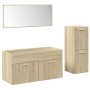 Set de muebles de baño 3 pzas madera contrachapada roble Sonoma de , Muebles de baño - Ref: Foro24-3324997, Precio: 107,85 €,...