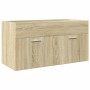 Set de muebles de baño 3 pzas madera contrachapada roble Sonoma de , Muebles de baño - Ref: Foro24-3324997, Precio: 107,85 €,...