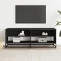 Mueble de TV madera de ingeniería y metal negro 120,5x40x46 cm de , Muebles TV - Ref: Foro24-848889, Precio: 80,80 €, Descuen...