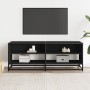 Mueble de TV madera de ingeniería y metal negro 120,5x40x46 cm de , Muebles TV - Ref: Foro24-848889, Precio: 81,97 €, Descuen...