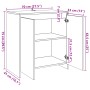 Aparador de madera de ingeniería envejecida 70x41x75 cm de , Aparadores - Ref: Foro24-856776, Precio: 88,66 €, Descuento: %
