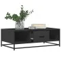 Holztisch mit Ingenieurholz und schwarzem Metall 100x57x35 cm. von , Couchtisch - Ref: Foro24-848759, Preis: 78,53 €, Rabatt: %