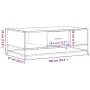 Holztisch mit Ingenieurholz und schwarzem Metall 100x57x35 cm. von , Couchtisch - Ref: Foro24-848759, Preis: 78,53 €, Rabatt: %