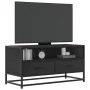 Mueble de TV madera de ingeniería y metal negro 80x34,5x40 cm de , Muebles TV - Ref: Foro24-848809, Precio: 68,44 €, Descuent...
