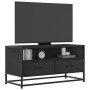 Mueble de TV madera de ingeniería y metal negro 80x34,5x40 cm de , Muebles TV - Ref: Foro24-848809, Precio: 69,35 €, Descuent...