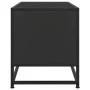 Mueble de TV madera de ingeniería y metal negro 80x34,5x40 cm de , Muebles TV - Ref: Foro24-848809, Precio: 68,44 €, Descuent...