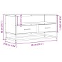 Mueble de TV madera de ingeniería y metal negro 80x34,5x40 cm de , Muebles TV - Ref: Foro24-848809, Precio: 69,35 €, Descuent...