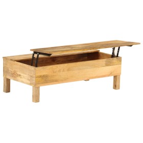 Mesa de centro de madera maciza de mango 110x55x35 cm en Mesas de centro | Comprar online en Foru.es