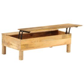 Mesa de centro de madera maciza de mango 110x55x35 cm en Mesas de centro | Comprar online en Foru.es