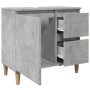 Mueble de lavabo madera ingeniería gris hormigón 65x33x60 cm de , Tocadores de baño - Ref: Foro24-857119, Precio: 58,04 €, De...