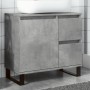 Mueble de lavabo madera ingeniería gris hormigón 65x33x60 cm de , Muebles de baño - Ref: Foro24-857228, Precio: 74,23 €, Desc...