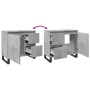 Mueble de lavabo madera ingeniería gris hormigón 65x33x60 cm de , Muebles de baño - Ref: Foro24-857228, Precio: 74,23 €, Desc...