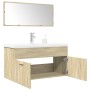 Set de muebles de baño 3 pzas madera contrachapada roble Sonoma de , Muebles de baño - Ref: Foro24-3324988, Precio: 253,29 €,...