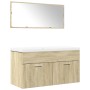 Set de muebles de baño 3 pzas madera contrachapada roble Sonoma de , Muebles de baño - Ref: Foro24-3324988, Precio: 253,29 €,...