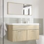 Set de muebles de baño 3 pzas madera contrachapada roble Sonoma de , Muebles de baño - Ref: Foro24-3324988, Precio: 253,29 €,...