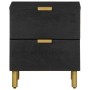 Mesita de noche de madera maciza de mango negra 40x33x46 cm de , Mesitas de noche - Ref: Foro24-4017646, Precio: 71,67 €, Des...