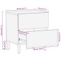 Mesita de noche de madera maciza de mango negra 40x33x46 cm de , Mesitas de noche - Ref: Foro24-4017646, Precio: 71,67 €, Des...