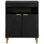 Aparador de madera de ingeniería negro 60x33x75 cm de , Almacenamiento para CD y DVD - Ref: Foro24-4017673, Precio: 94,26 €, ...