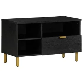 Mueble de TV madera de ingeniería negro 80x33x46 cm de , Almacenamiento para CD y DVD - Ref: Foro24-4017665, Precio: 83,39 €,...