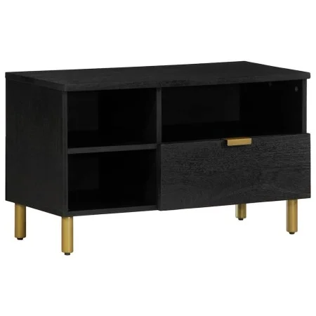 Mueble de TV madera de ingeniería negro 80x33x46 cm de , Almacenamiento para CD y DVD - Ref: Foro24-4017665, Precio: 83,39 €,...