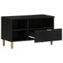 Mueble de TV madera de ingeniería negro 80x33x46 cm de , Almacenamiento para CD y DVD - Ref: Foro24-4017665, Precio: 83,39 €,...