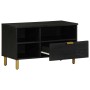 Mueble de TV madera de ingeniería negro 80x33x46 cm de , Almacenamiento para CD y DVD - Ref: Foro24-4017665, Precio: 84,46 €,...