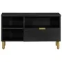 Mueble de TV madera de ingeniería negro 80x33x46 cm de , Almacenamiento para CD y DVD - Ref: Foro24-4017665, Precio: 83,39 €,...