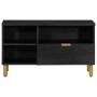 Mueble de TV madera de ingeniería negro 80x33x46 cm de , Almacenamiento para CD y DVD - Ref: Foro24-4017665, Precio: 84,46 €,...