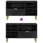 Mueble de TV madera de ingeniería negro 80x33x46 cm de , Almacenamiento para CD y DVD - Ref: Foro24-4017665, Precio: 84,46 €,...