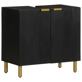 Armario de lavabo de baño madera ingeniería negro 62x33x58 cm de , Muebles de baño - Ref: Foro24-4017667, Precio: 109,01 €, D...