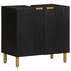 Armario de lavabo de baño madera ingeniería negro 62x33x58 cm de , Muebles de baño - Ref: Foro24-4017667, Precio: 110,78 €, D...