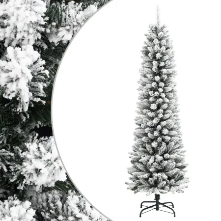 Árbol de Navidad artificial estrecho con nieve PVC y PE 210 cm de , Arboles de navidad - Ref: Foro24-4019688, Precio: 88,17 €...
