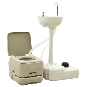 Set de inodoro 10+10L y lavabo portátil de camping 20L gris de vidaXL, Camping y senderismo - Ref: Foro24-93021, Precio: 222,...