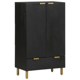 Aparador alto madera de ingeniería negro 60x33x100 cm de , Almacenamiento para CD y DVD - Ref: Foro24-4017678, Precio: 132,06...