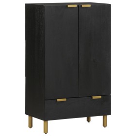 Aparador alto madera de ingeniería negro 60x33x100 cm de , Almacenamiento para CD y DVD - Ref: Foro24-4017678, Precio: 133,71...