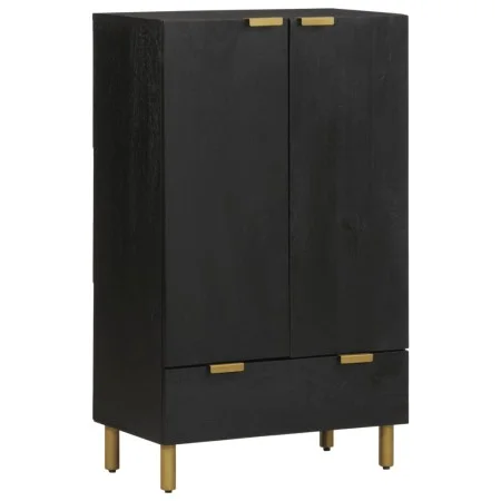 Aparador alto madera de ingeniería negro 60x33x100 cm de , Almacenamiento para CD y DVD - Ref: Foro24-4017678, Precio: 132,06...